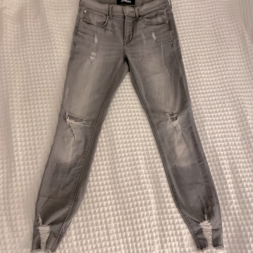 Express Skinny Distressed Jeans